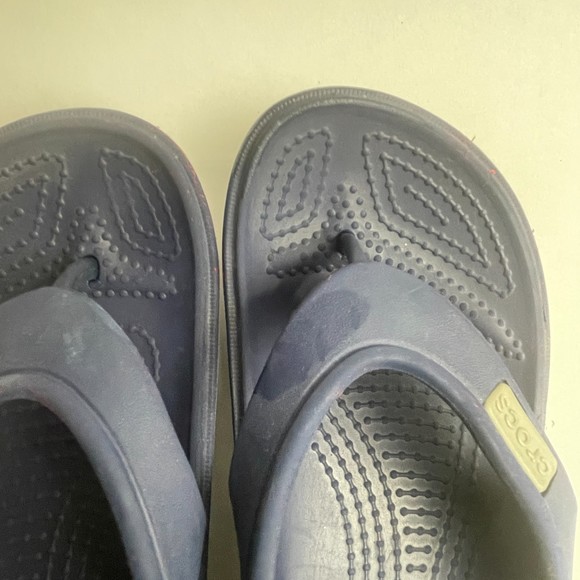 croc blue thong sandal size 4 m- 6W - Picture 6 of 10